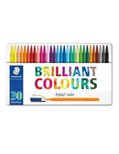 STAEDTLER TRIPLUS BRILLIANT COLOUR PEN Set of 30 (323M30)