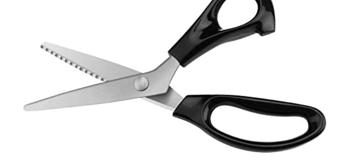 ELITE METAL ZIG ZAG SCISSORS-BLACK 200MM