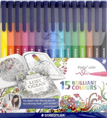 STAEDTLER TRIPLUS FINE LINER BRILLIANT COLOUR Set of 15 (323 TB15JB)