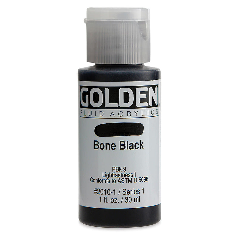 GOLDEN FLUID ACRYLIC 30 ML SR 1 BONE BLACK 0002010-1