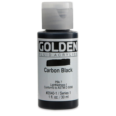 GOLDEN FLUID ACRYLIC 30 ML SR 1 CARBON BLACK 0002040-1