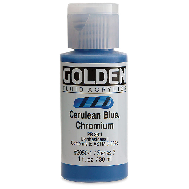 GOLDEN FLUID ACRYLIC 30 ML SR 7 CERULEAN BLUE CHROMIUM 0002050-1