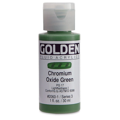 GOLDEN FLUID ACRYLIC 30 ML SR 3 CHROMIUM OXIDE GREEN 0002060-1