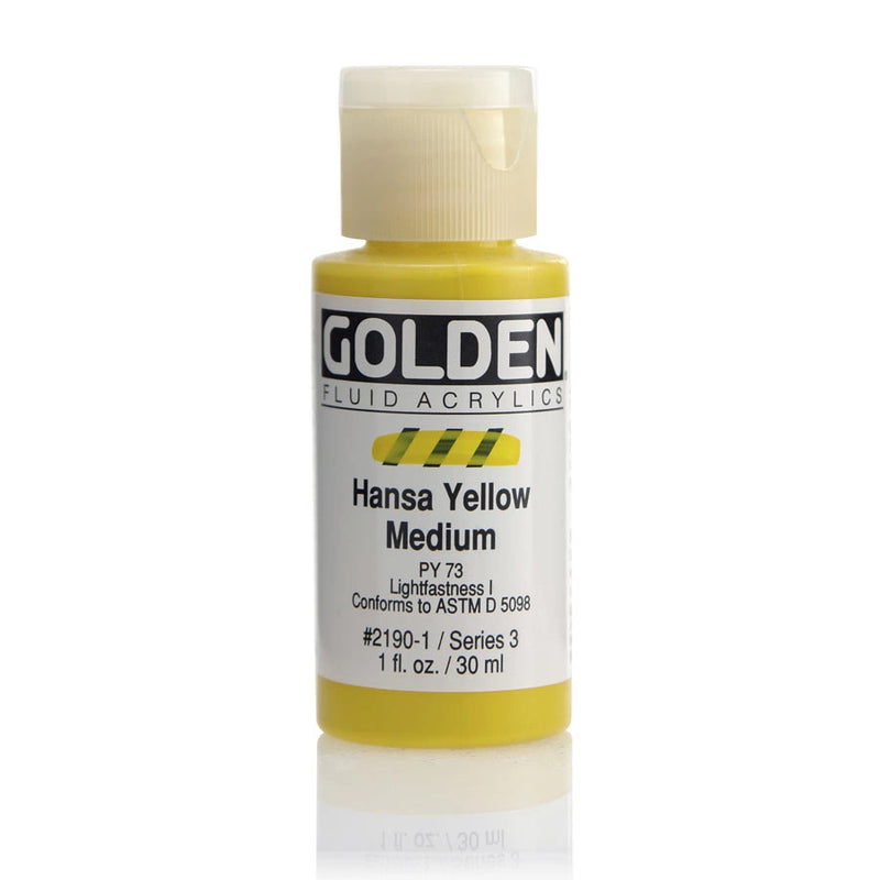 GOLDEN FLUID ACRYLIC 30 ML SR 3 HANSA YELLOW MEDIUM 2190-1