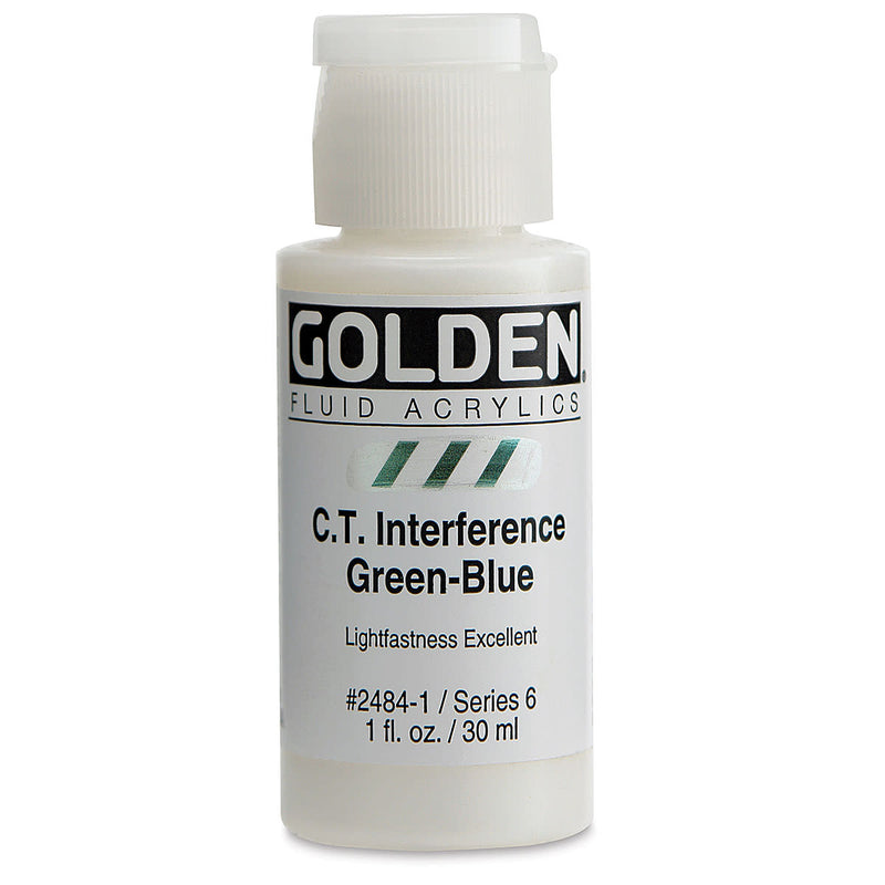 GOLDEN FLUID ACRYLIC 30 ML SR 6 INTERFERENCE GREEN/BLUE 0002484-1