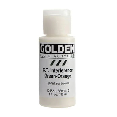 GOLDEN FLUID ACRYLIC 30 ML SR 6 INTERFERENCE GREEN/ORANGE 2485-1