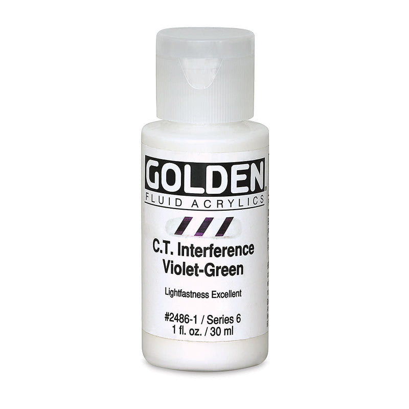 GOLDEN FLUID ACRYLIC 30 ML SR 6 INTERFERENCE VIOLET/GREEN 0002486-1