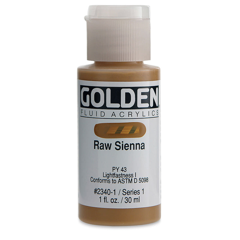 GOLDEN FLUID ACRYLIC 30 ML SR 1 RAW SIENNA 0002340-1