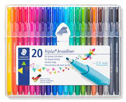 STAEDTLER TRIPLUS BROADLINER BRILLIANT COLOUR Set of 20 (SB20)