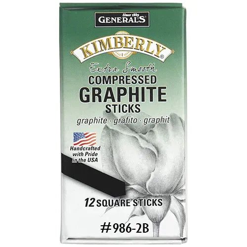 GENERAL COMPRESSED RECTANGLE GRAPHITE STICK 2B (982-2B)