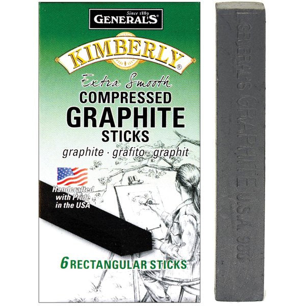 GENERAL COMPRESSED RECTANGLE GRAPHITE STICK 4B (984-4B)