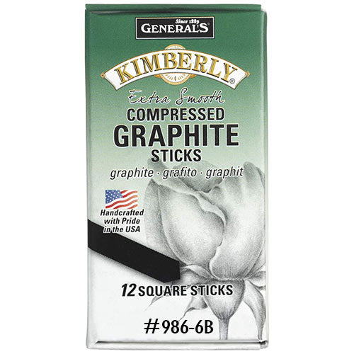 GENERAL COMPRESSED RECTANGLE GRAPHITE STICK 6B (986-6B)