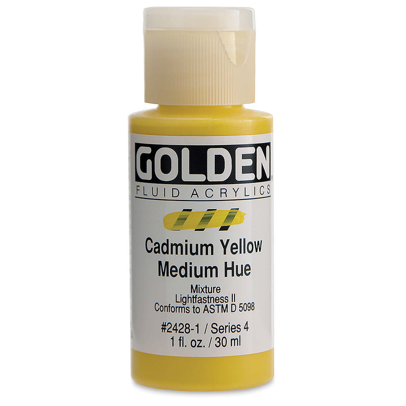 GOLDEN FLUID ACRYLIC 30 ML SR 4 CADMIUM YELLOW MEDIUM HUE 0002428-1