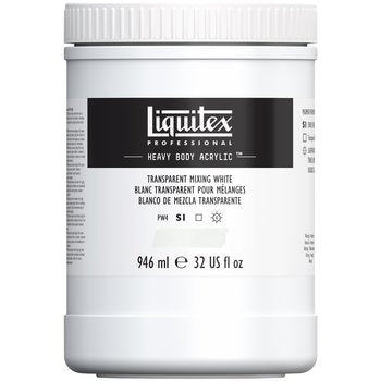 LIQUITEX PROFESSIONAL HEAVY BODY ACRYLIC 946 ML TRANSPARENT WHITE