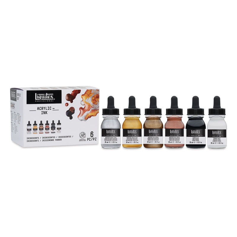 LIQUITEX ACRYLIC INKS METALLIC SET OF 6 X 30 ML (3699315)