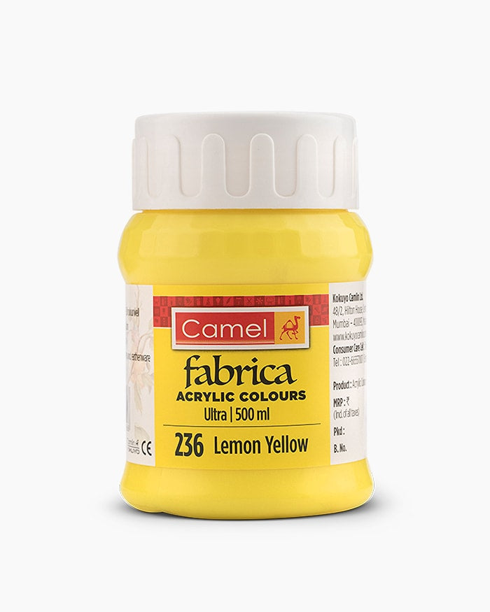 CAMLIN FABRICA ULTRA ACRYLIC COLOUR 500 ML LEMON YELLOW