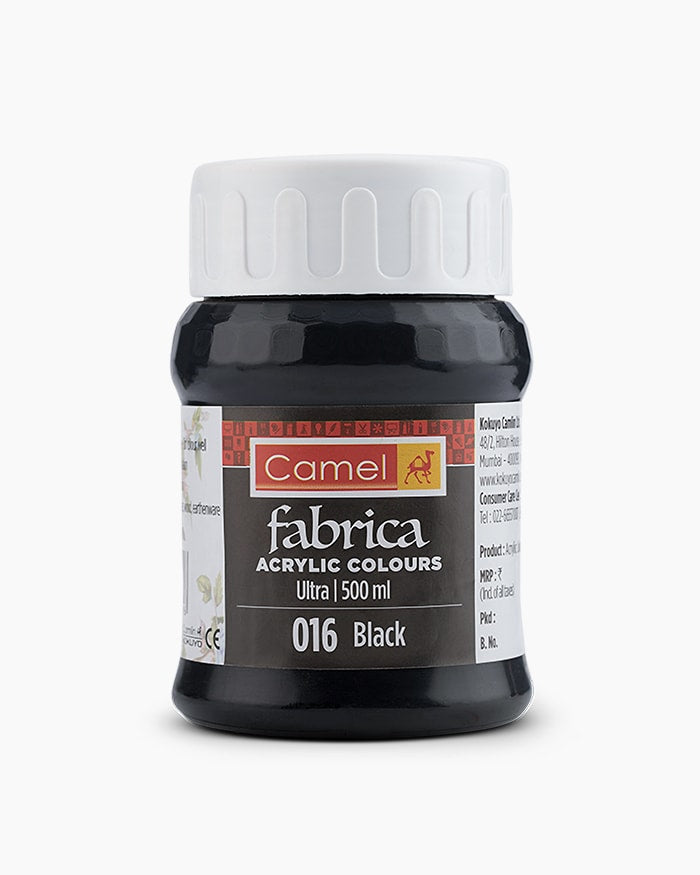 CAMLIN FABRICA ULTRA ACRYLIC COLOUR 500 ML BLACK