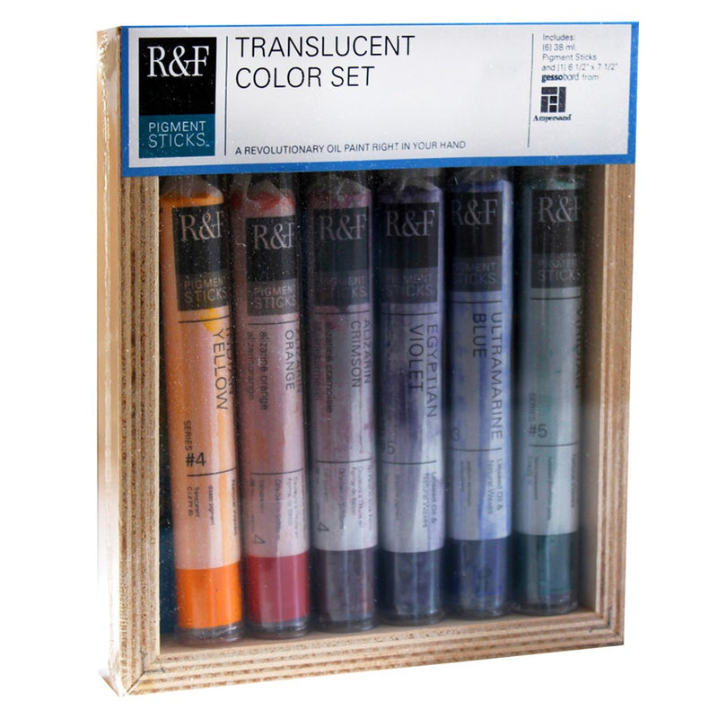 R&F PIGMENT OIL PAINT STICKS SET OF 6PC 38ML TRANSLUCENT (RF