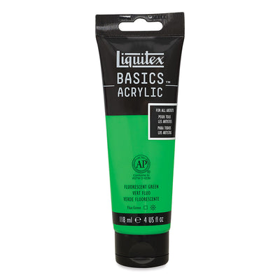 LIQUITEX BASICS ACRYLIC 118 ML FLUORESCENT GREEN 6985