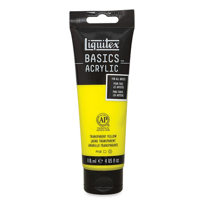 LIQUITEX BASICS ACRYLIC 118 ML TRANSPARENT YELLOW 6045