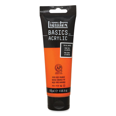 LIQUITEX BASICS ACRYLIC 118 ML VIVID RED ORANGE 6620