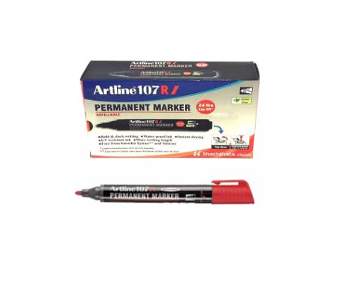 ARTLINE PERMANENT MARKER RED BULLET TIP