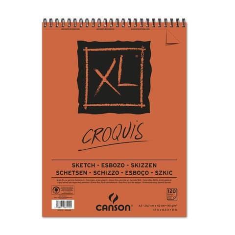 CANSON XL SKETCH ALBUMS SPIRAL IVORY 120 SHEETS 90 GSM A3 (200787115)