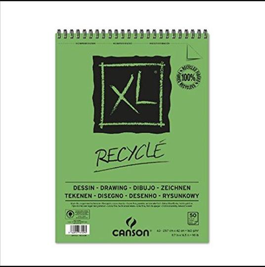 CANSON XL RECYCLED ALBUMS SPIRAL FINE HONEYCOMB 50 SHEETS 160 GSM A3 (200777129)