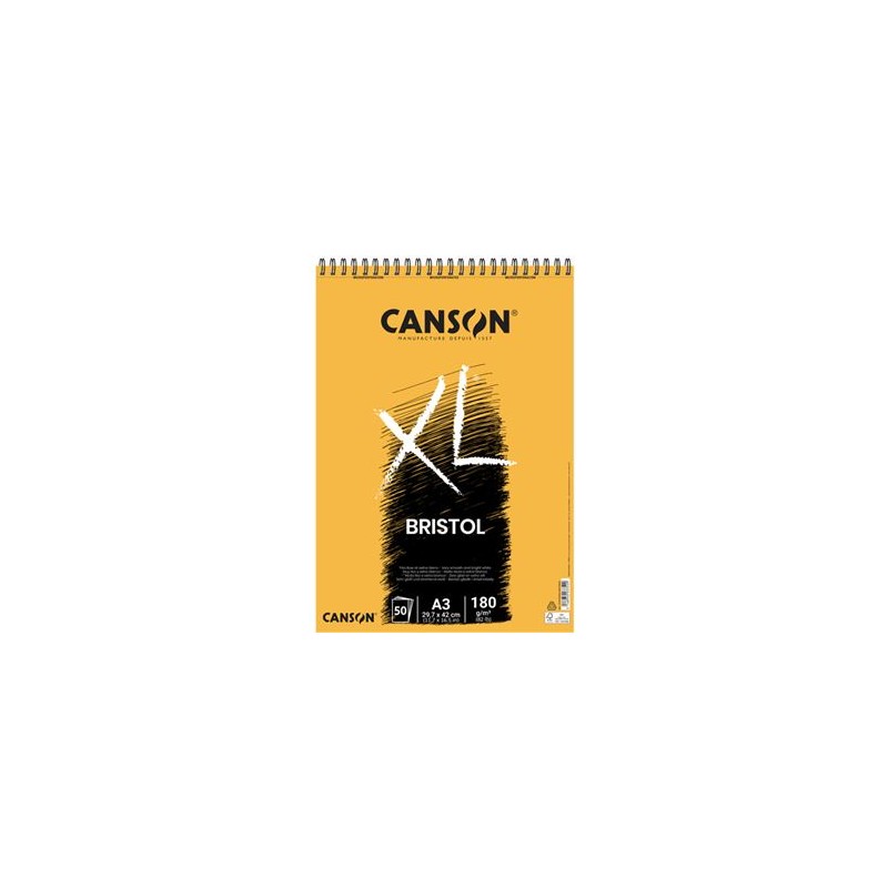 CANSON XL BRISTOL PADS 1SG VERY SMOOTH 50 SHEETS 180 GSM A3 (400039173)