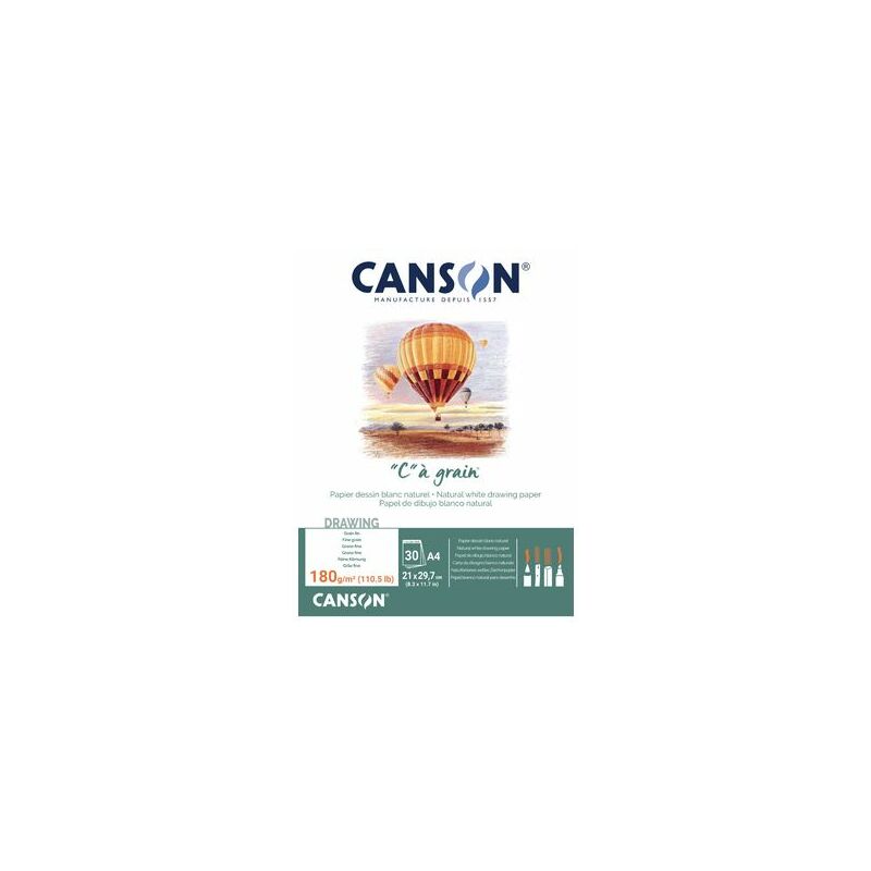 CANSON "C"A GRAIN DRAWING PAD 1SG 180 GSM A4