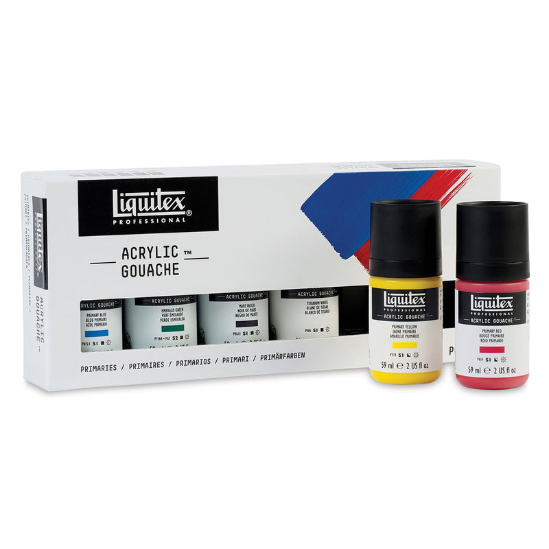 LIQUITEX PROFESSIONAL ACRYLIC GOUACHE PRIMARIES SET 6 X 59 ML (9323)