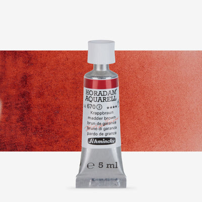 SCHMINCKE HORADAM AQUARELL 5 ML SR 2 MADDER BROWN (670)