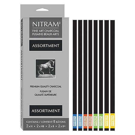 NITRAM ASSORTED CHARCOAL  SET OF 8