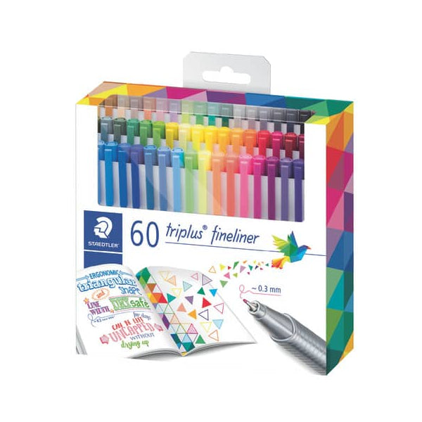 STAEDTLER TRIPLUS FINE LINER PEN SET OF 60 (334 C60)