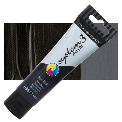 DALER & ROWNEY SYSTEM 3 ACRYLIC 59 ML MARS BLACK 059036