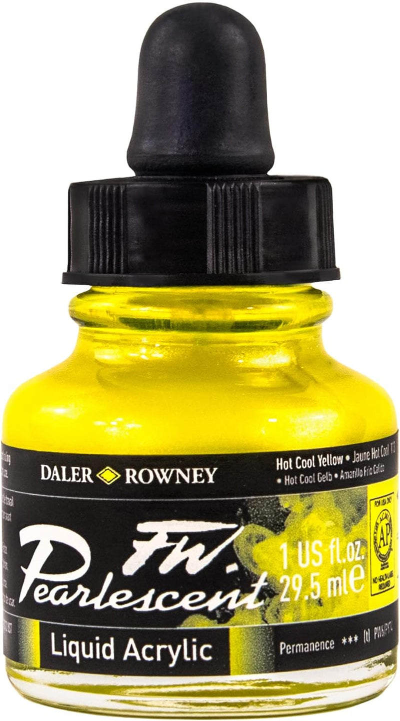 DALER & ROWNEY PEARLESCENT HOT COOL YELLOW 29.5 ML (603201113)