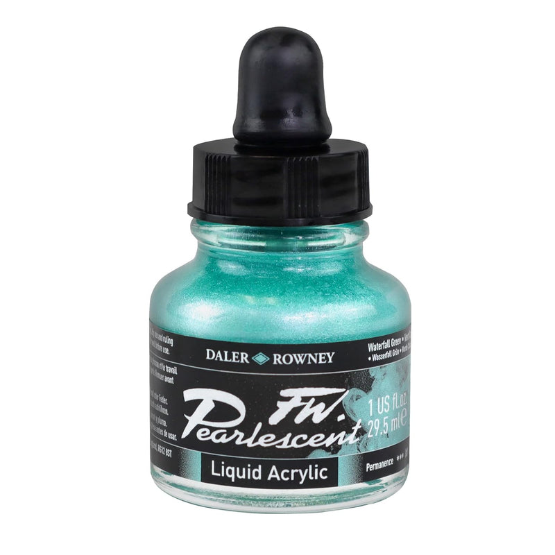 DALER & ROWNEY PEARLESCENT WATERFALL GREEN 29.5 ML (603201124)