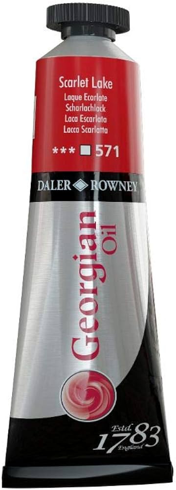 DALER & ROWNEY GEORGIAN OIL COLOUR 38 ML SCARLET LAKE (111014571)