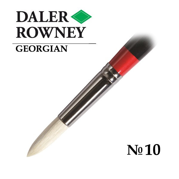 DALER & ROWNEY GEORGIAN HOG HAIR BRUSH ROUND G24 NO 10