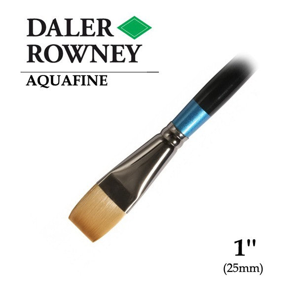 DALER & ROWNEY AQUAFINE SYNTHETIC HAIR BRUSH SHORT FLAT AF55-1IN