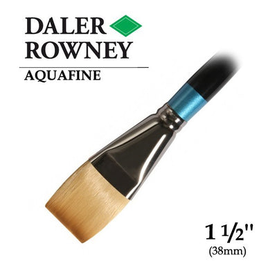 DALER & ROWNEY AQUAFINE SYNTHETIC HAIR BRUSH SHORT FLAT AF55-1 1/2IN