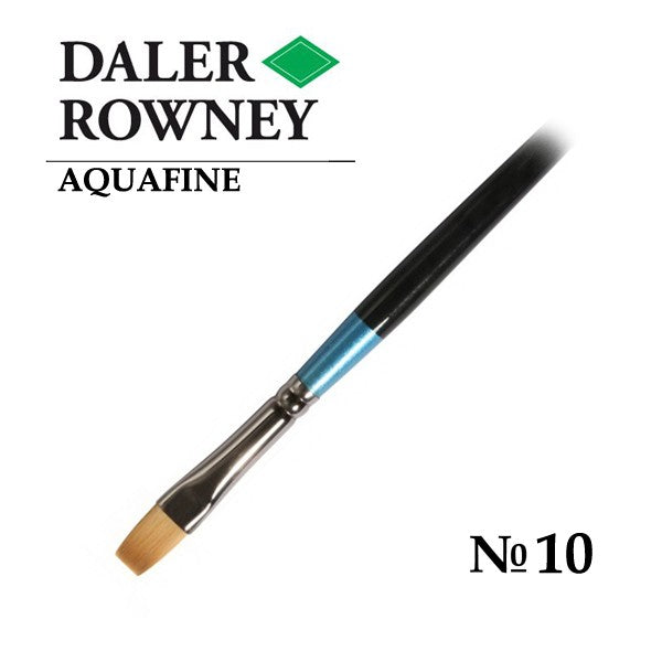 DALER & ROWNEY AQUAFINE SYNTHETIC HAIR BRUSH FLAT SHADER AF62-10