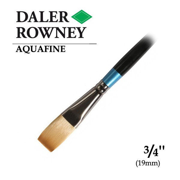 DALER & ROWNEY AQUAFINE SYNTHETIC HAIR BRUSH SYNTH ONE STROKE AF21-3/4IN