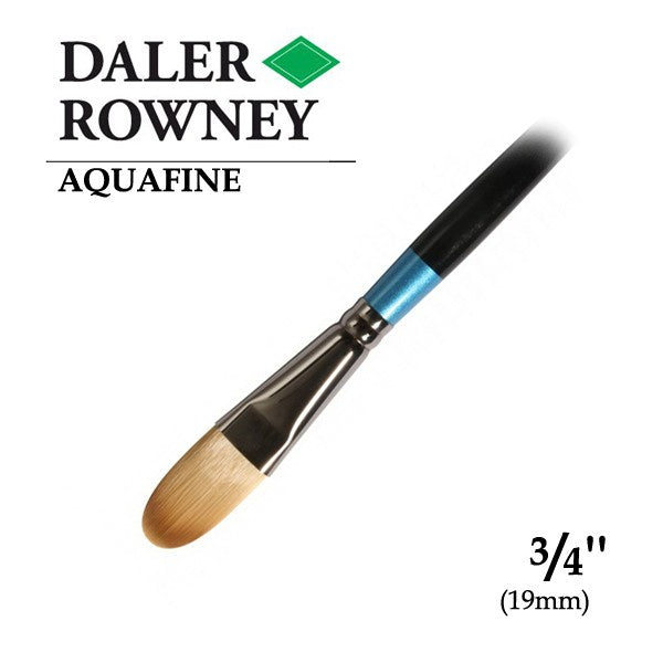 DALER & ROWNEY AQUAFINE SYNTHETIC HAIR BRUSH SYNTH OVAL WASH AF52-3/4IN