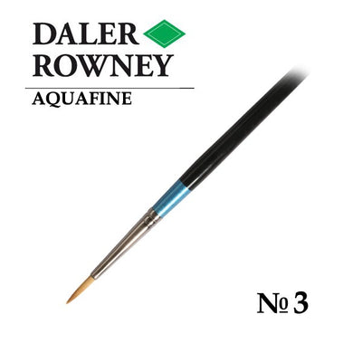 DALER & ROWNEY AQUAFINE SYNTHETIC HAIR BRUSH ROUND AF85-3