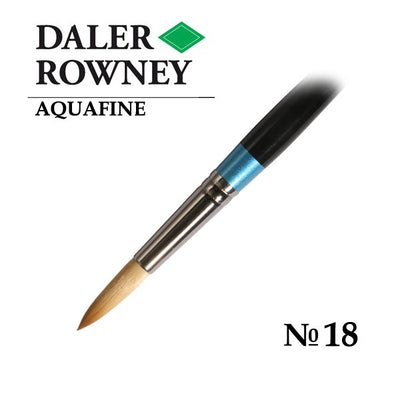 DALER & ROWNEY AQUAFINE SYNTHETIC HAIR BRUSH ROUND AF85-18