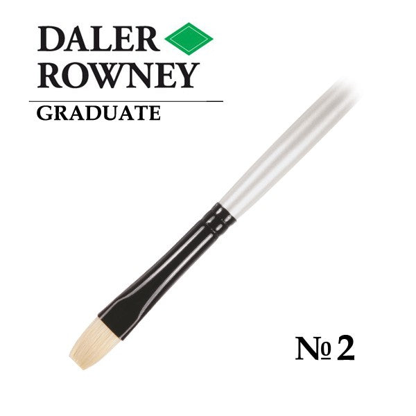 DALER & ROWNEY GRADUATE BRUSH HOG BRISTLE LONG HANDLE BRIGHT NO 2