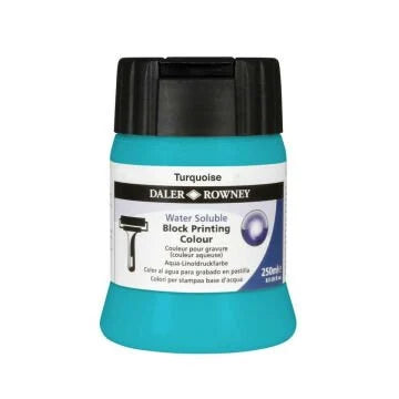 DALER & ROWNEY WATER SOLUBLE BLOCK PRINTING COLOUR 250 ML TURQUOISE (116250145)