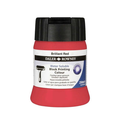 DALER & ROWNEY WATER SOLUBLE BLOCK PRINTING COLOUR 250 ML BRILLIANT RED  (116250547)