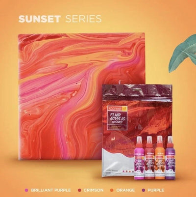 CAMLIN FLUID ACRYLIC COLOUR SUNSET SET